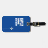 タイポグラフィおもしろい飛行機旅行 ラゲッジタグ (正面横)