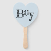 タイポグラフィお洒落ピンクブルージェンダーリビール ハンドファン (裏面)