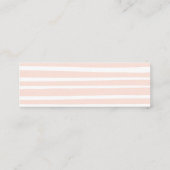 タイポグラフィお洒落ベビーシャワーレジストリカード スキニー名刺 (裏面)