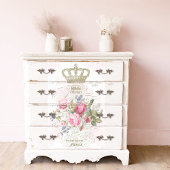 タイポグラフィとフランスのバラクラウン金ゴールドデコページ 薄葉紙