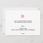 タイポグラフィとペンギンズクリスマスホリデー シーズンカード (裏面)