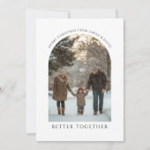 タイポグラフィと一緒に結婚したのクリスマスフォト シーズンカード (正面)