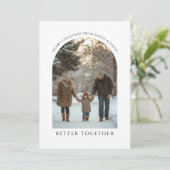 タイポグラフィと一緒に結婚したのクリスマスフォト シーズンカード (スタンド正面)