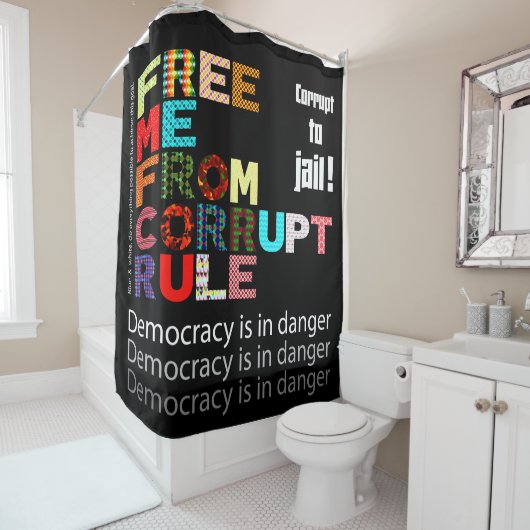 タイポグラフィと文字 シャワーカーテン (インサイチュ)