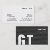 タイポグラフィと白 名刺 (正面/裏面)