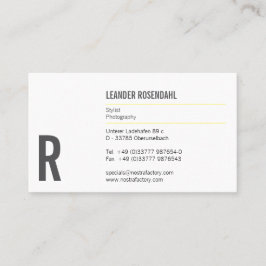 タイポグラフィと色 名刺