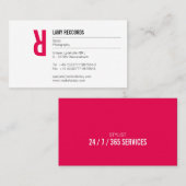 タイポグラフィと色 名刺 (正面/裏面)