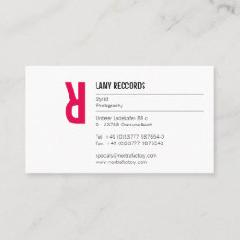 タイポグラフィと色 名刺