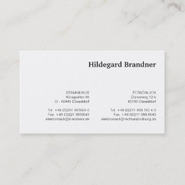 タイポグラフィと青 名刺