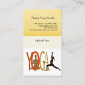 タイポグラフィのはす戦士のヨガのインストラクター及びコーチ 名刺 (裏面)