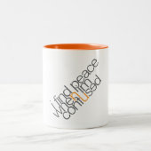 タイポグラフィのコップのデザイン ツートーンマグカップ (中央)