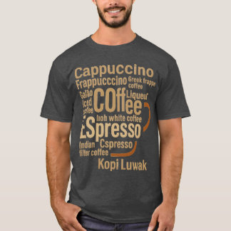 タイポグラフィのコーヒーカップデザイン ギフト Tシャツ