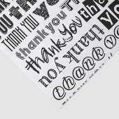 タイポグラフィのティッシュペーパーありがとう 薄葉紙 (詳細)