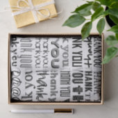 タイポグラフィのティッシュペーパーありがとう 薄葉紙 (ギフト)