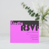 タイポグラフィのバーのバルミツワーの応答 出欠カード (スタンド正面)