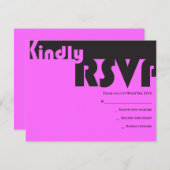 タイポグラフィのバーのバルミツワーの応答 出欠カード (正面/裏面)