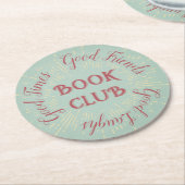 タイポグラフィのブッククラブ ラウンドペーパーコースター (アングル)