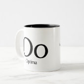 タイポグラフィのマグ-最適マグのアルファベット ツートーンマグカップ (正面左)