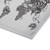 タイポグラフィの世界地図 カッティングボード (角)