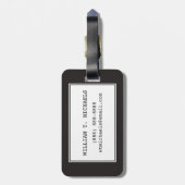 タイポグラフィの世界地図 ラゲッジタグ (裏面縦)