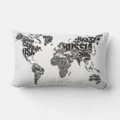 タイポグラフィの世界地図 ランバークッション (裏面)