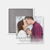 タイポグラフィの保存日付の結婚式の磁石 マグネット (正面/裏面)