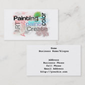 タイポグラフィの名刺の芸術家の絵画の芸術 名刺 (正面/裏面)