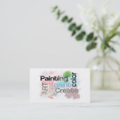 タイポグラフィの名刺の芸術家の絵画の芸術 名刺 (スタンド正面)