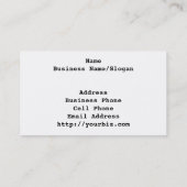 タイポグラフィの名刺の芸術家の絵画の芸術 名刺 (裏面)