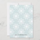 タイポグラフィの喜びの雪片のクリスマスの写真カード シーズンカード (裏面)