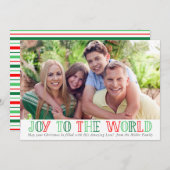 タイポグラフィの喜び世界写真クリスマスカード シーズンカード (正面/裏面)