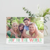 タイポグラフィの喜び世界写真クリスマスカード シーズンカード (スタンド正面)