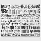 タイポグラフィの専門のギフト用包装紙ありがとう ラッピングペーパー (フラット)