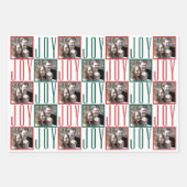 タイポグラフィの正方形の写真の伝統的色 ラッピングペーパーシート (正面2)