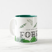 タイポグラフィの残り来をフォレストトレンディーカップ ツートーンマグカップ (正面左)