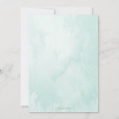 タイポグラフィの水彩の性のリビール緑の金ゴールド 招待状 (裏面)