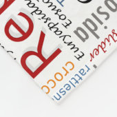 タイポグラフィの爬虫両棲類学 フリースブランケット (角)