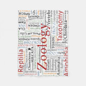 タイポグラフィの爬虫両棲類学 フリースブランケット (正面)