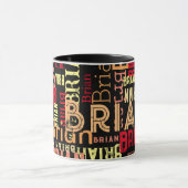 タイポグラフィの色カスタム名のパターン マグカップ (中央)