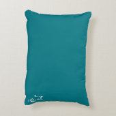 タイポグラフィの装飾用クッション-ティール(緑がかった色) --を"とにかく"歌って下さい アクセントクッション (裏面(縦))