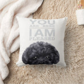 タイポグラフィの黒いトイプードル クッション (ブランケット)