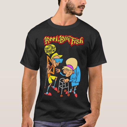 タイポグラフィの2人の老人 Tシャツ (正面)