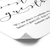 タイポグラフィはがき結婚ゲストブック ポスター (角)