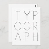 タイポグラフィはがき ポストカード (正面/裏面)