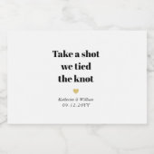 タイポグラフィはっきりしたが一発撃って結び目を結んだ リキュールボトルラベル (シングルラベル)