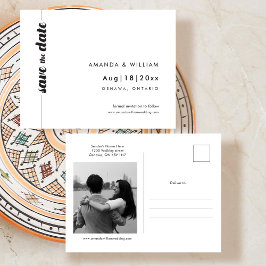 タイポグラフィはっきりしたと写真ポストカードの日付を保存 ポストカード