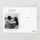 タイポグラフィはっきりしたと写真ポストカードの日付を保存 ポストカード (裏面)