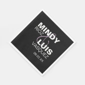 タイポグラフィはっきりしたアンパサンドピンクブラック スタンダードランチョンナプキン (角)