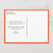 タイポグラフィはっきりしたオレンジ・メリークリスマスフォト シーズンポストカード (裏面)