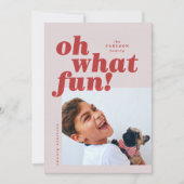 タイポグラフィはっきりしたカラーブロックフォトクリスマスカード 招待状 (正面)